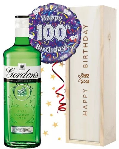 100thBirthdayGinandBalloonGift