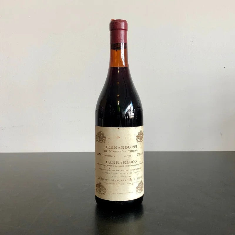 1978GiuseppeMascarelloeFiglioBarbarescoBernadottiBarbarescoDOCG,Italy