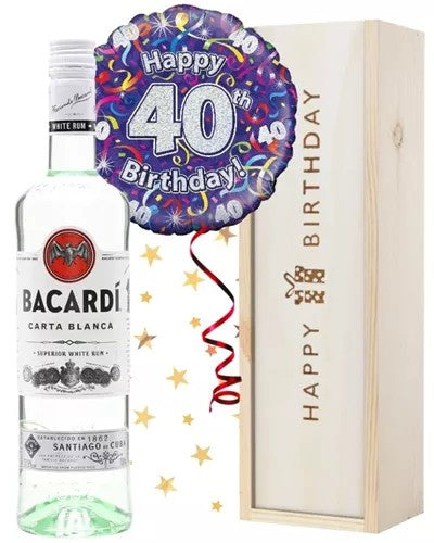 40thBirthdayBacardiRumandBalloonGift