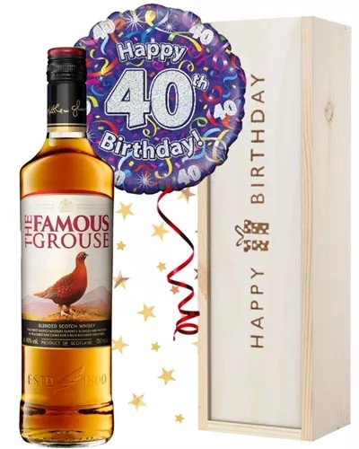 40thBirthdayScotchWhiskyandBalloonGift