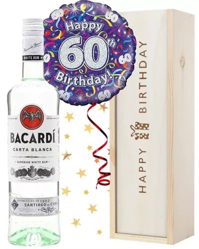 60thBirthdayBacardiRumandBalloonGift