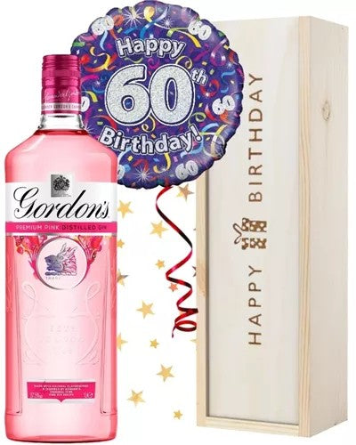 60thBirthdayPinkGinandBalloonGift
