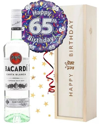 65thBirthdayBacardiRumandBalloonGift
