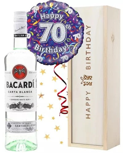 70thBirthdayBacardiRumandBalloonGift