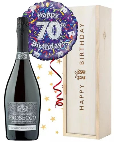 70thBirthdayProseccoandBalloonGift