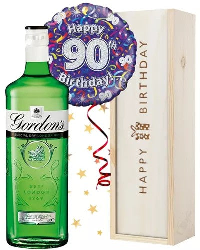 90thBirthdayGinandBalloonGift