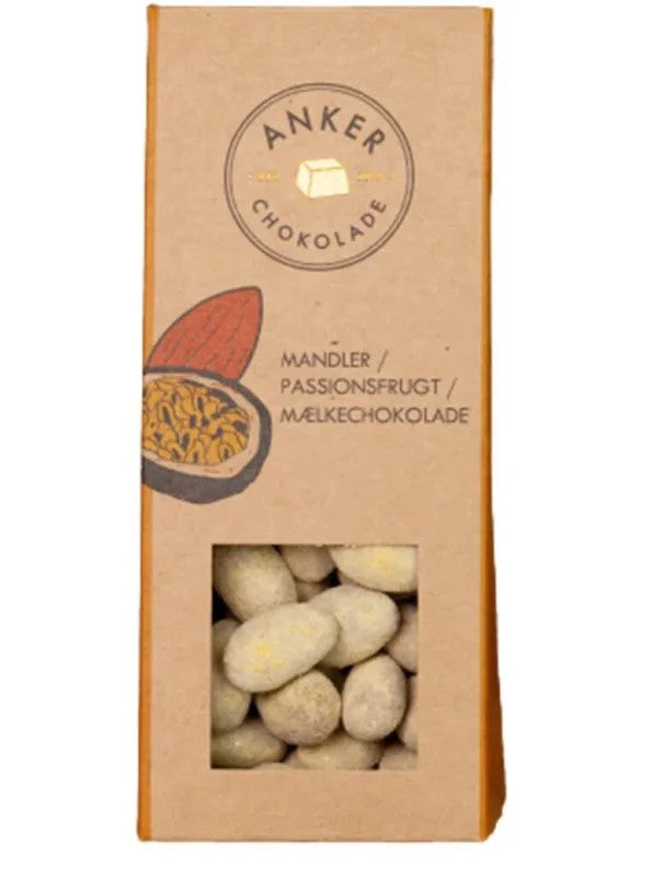 AnkerChokolade–Mandler-Passionsfrugt-Mælkechokolade(ECO)