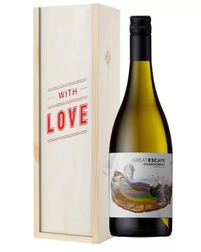 AustralianChardonnayWhiteWineValentinesWithLoveSpecialGiftBox