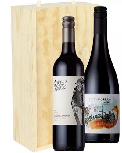 AustralianRedTwoBottleWineGiftinWoodenBox