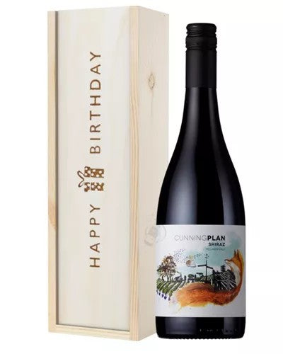 AustralianShirazRedWineBirthdayGiftInWoodenBox