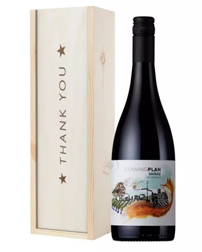 AustralianShirazRedWineThankYouGiftInWoodenBox