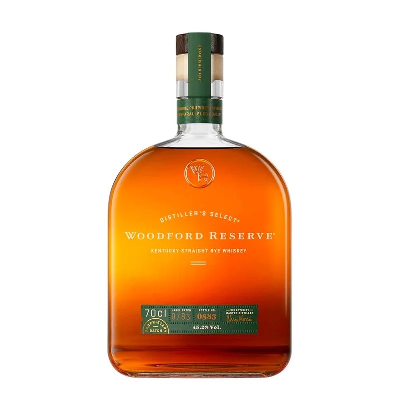 BourbonWhiskeyWoodfordReserveKentuckyStraightRyeCl70