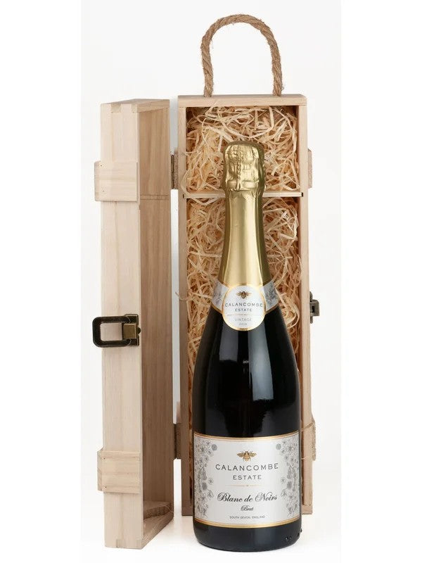 CalancombeEstateBlancDeNoirs2018SparklingWineinSingleWoodenGiftSet