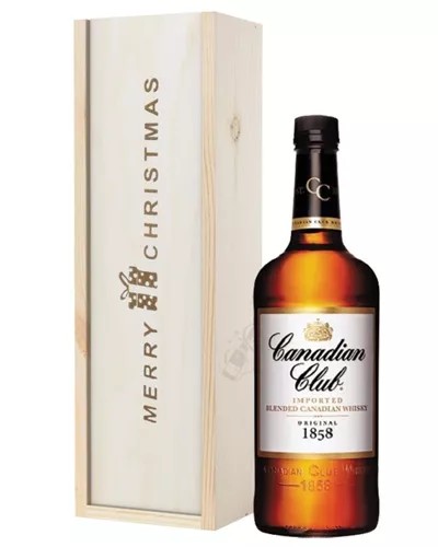 CanadianClubWhiskyChristmasGiftInWoodenBox