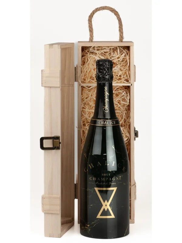 ChaliceBrutGrandCruChampagneinSingleWoodenGiftSet