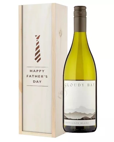 CloudyBaySauvignonBlancWhiteWineFathersDayGiftInWoodenBox