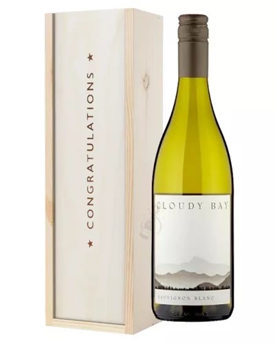 CloudyBaySauvignonBlancWhiteWineCongratulationsGiftInWoodenBox