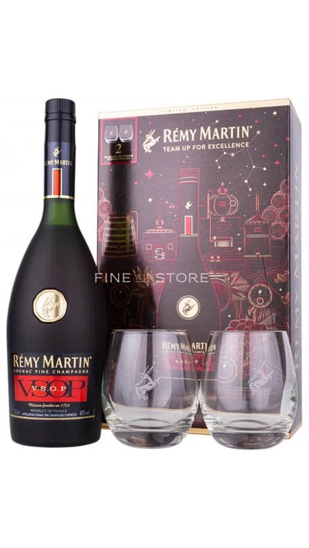 CognacRemyMartinVSOP70cl–Boxcon2GlassesOmaggio