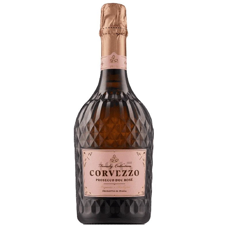 CORVEZZOFAMILYCOLLECTION1955ORGANICPROSECCOROSÈDOCBRUTOrganic&Vegan