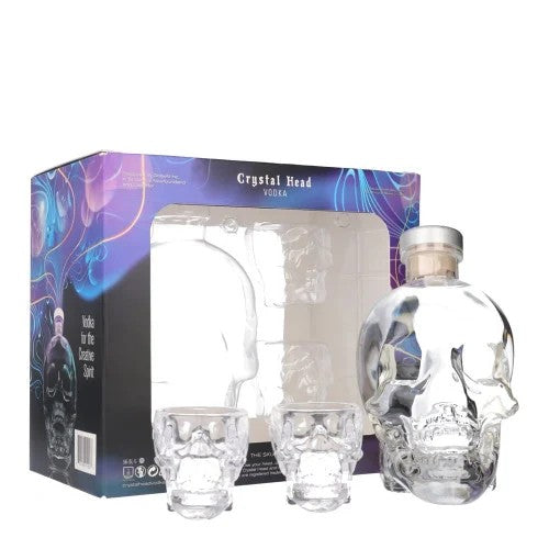 CrystalHeadVodkaWith2BigShotGlasses(70cl)