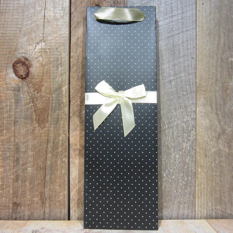 ElegantBlackWithWhiteDotsGiftBag