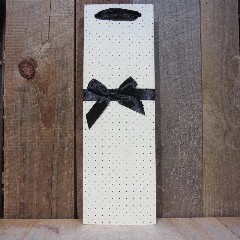 ElegantWhiteWithBlackDotsGiftBag