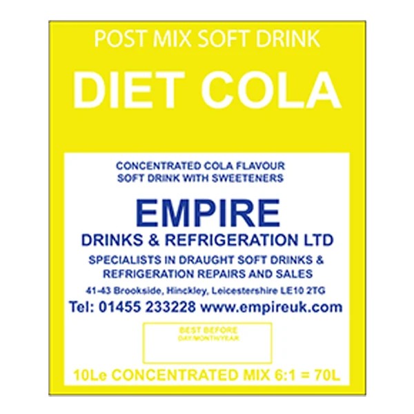 EmpireDietCola10ltrBIB