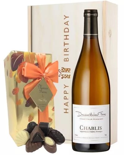 FrenchChablisWhiteWineandChocolateBirthdayGiftBox
