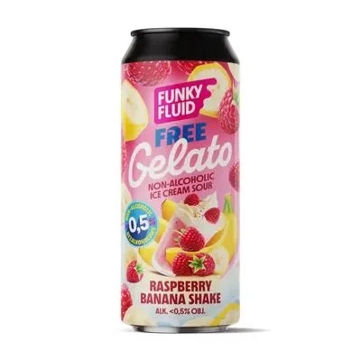 FunkyFluidFreeGelatoRaspberryandBananaShake–AlcoholFreeSmoothieSour