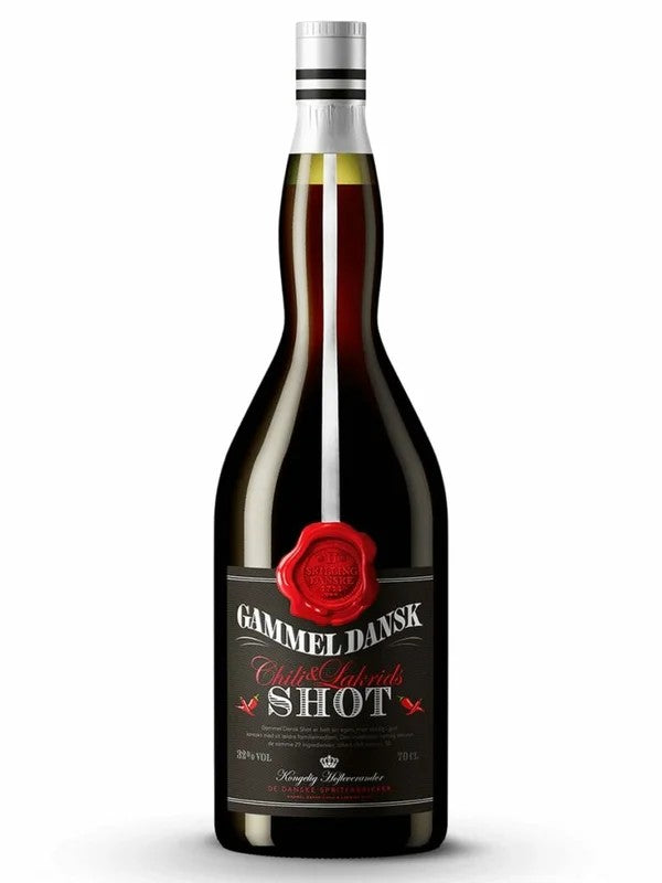 GammelDanskSHOT–Chili&Lakrids70cl.30%