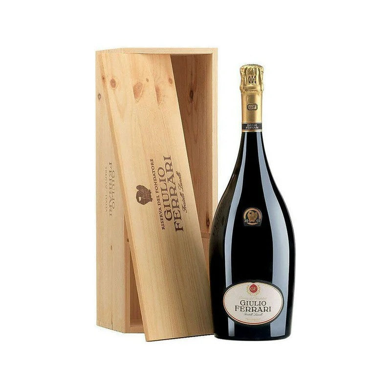 GiulioFerrari’RiservadelFondatoreTrentoSpumanteBrutFerrari2015(MAGNUM1.5LCassadiLegno)