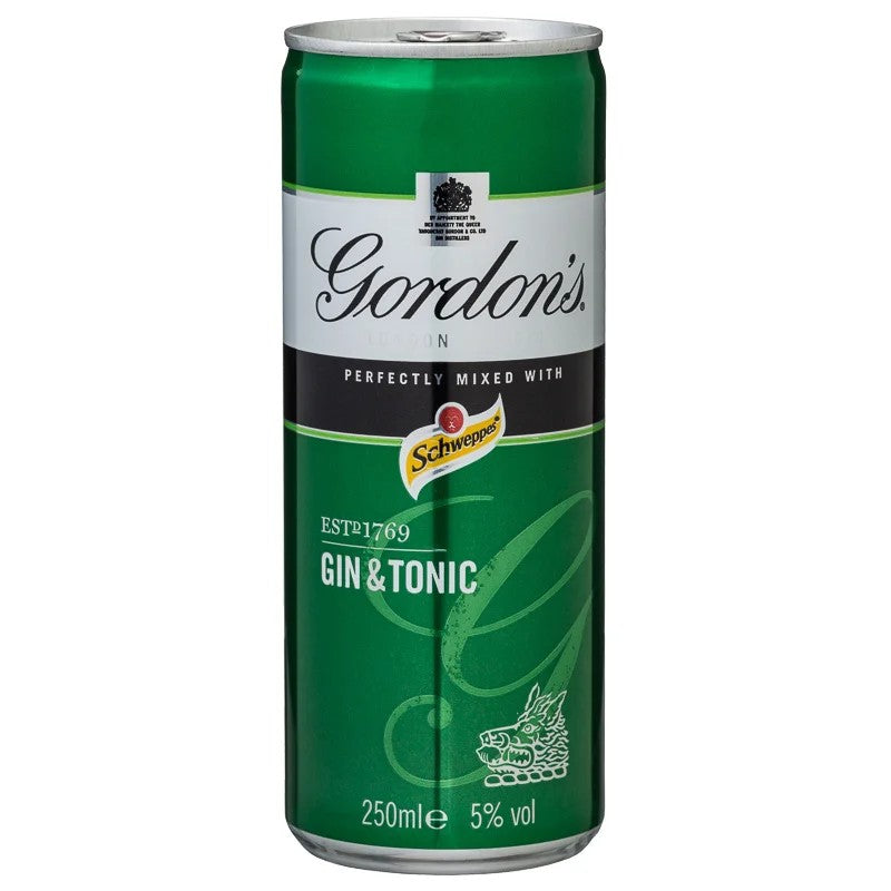 GordonsGin&SchweppesTonic5x250ml