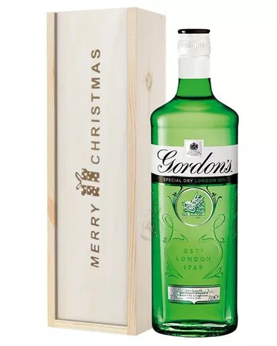 GordonsGinChristmasGiftInWoodenBox