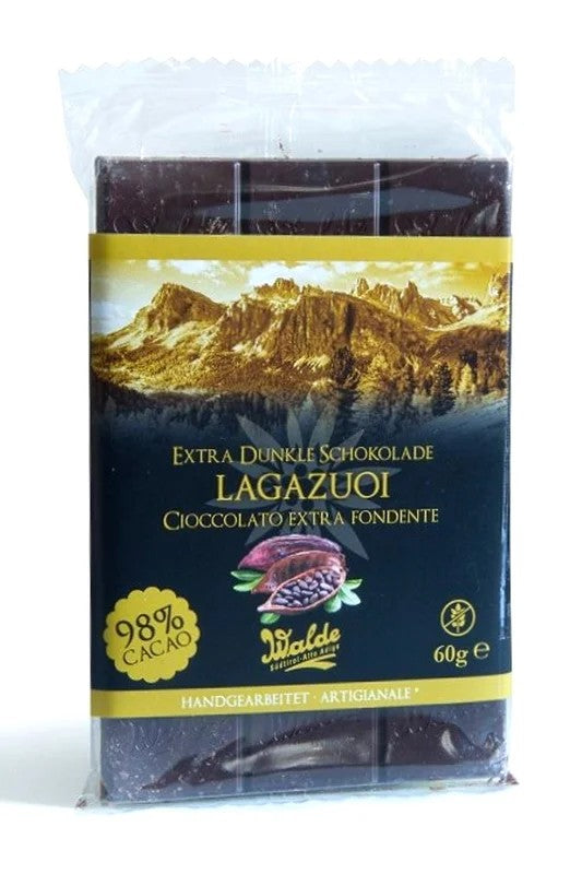 Lagazuoiextradarkchocolatelactose-free–98%Cocoa100gWalde