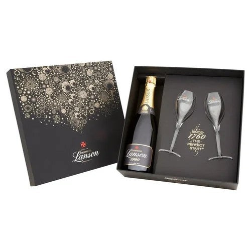 LansonBlackLabelBrutNVInGiftBox2Flutes(75cl)