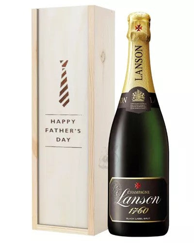 LansonBlackLabelChampagneFathersDayGiftInWoodenBox