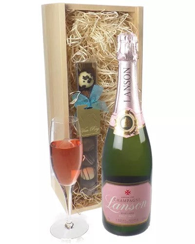 LansonRoseChampagneandChocolatesGiftSet