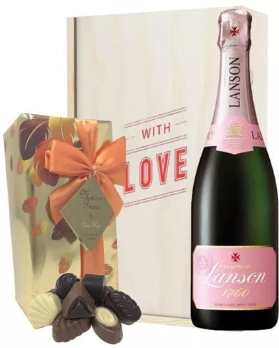 LansonRoseValentinesChampagneandChocolatesGiftBox