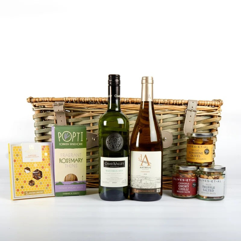 LuxuryWhiteWine&NibblesHamper