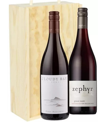 NewZealandPinotNoirMixedTwoBottleWineGiftinWoodenBox