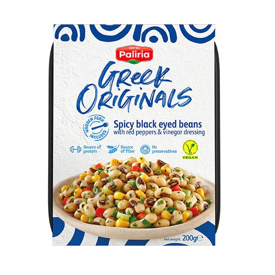 PaliriaGreekOriginalsSpicyBlackEyedBeansWithRedPeppers&VinegarDressing200g(BESTBEFORE23RDSEPTEMBER2024)