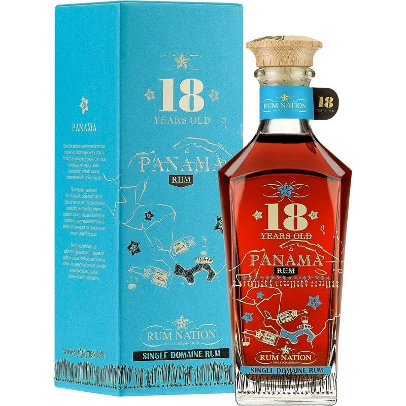 PANAMA18y.o.Decanter–Rel.2020RumNation–SingleDomaineRum(0.7L,40%Vol.)
