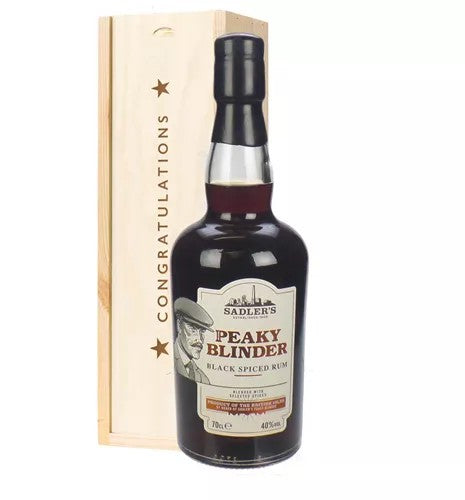 PeakyBlinderSpicedRumCongratulationsGiftInWoodenBox