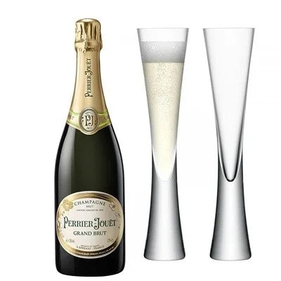 Perrier-JouetGrandBrutNV(75cl)Withx2LSAMoyaChampagneFlutes