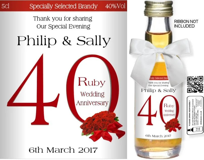PersonalisedAlcoholMiniatures|RubyWeddingLabel01
