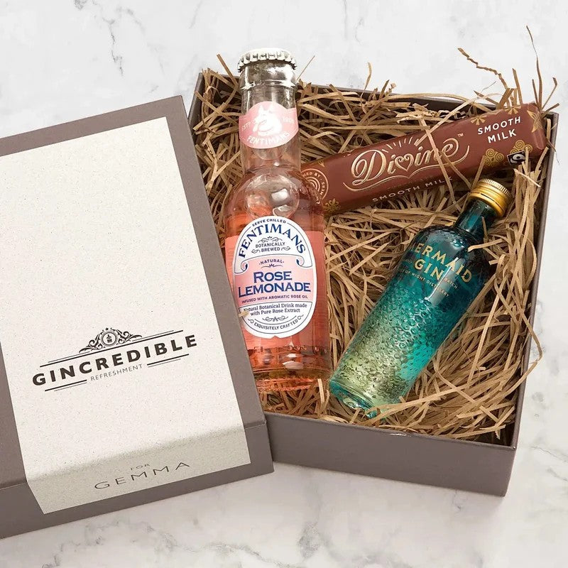 PersonalisedMermaidGinMiniatureGiftSet