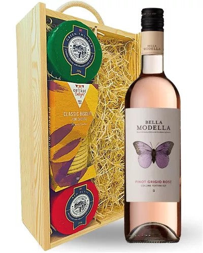 PinotGrigioRoseWineandCheeseHamper