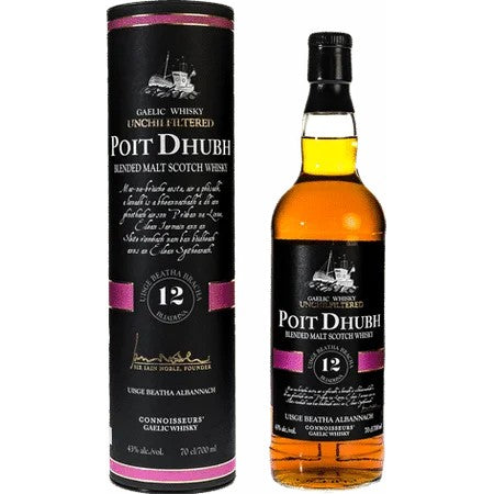 PoitDhubh12GaelicWhisky43%(70cl)