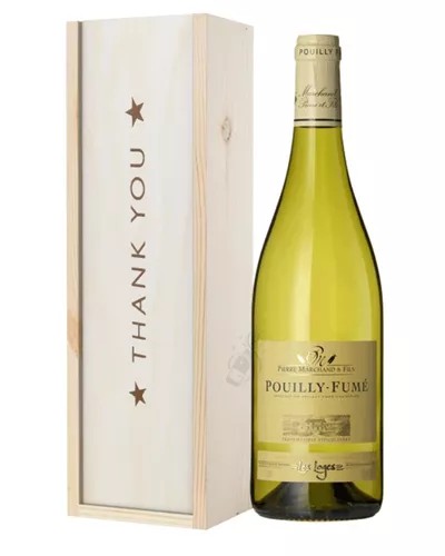 PouillyFumeWhiteWineThankYouGiftInWoodenBox