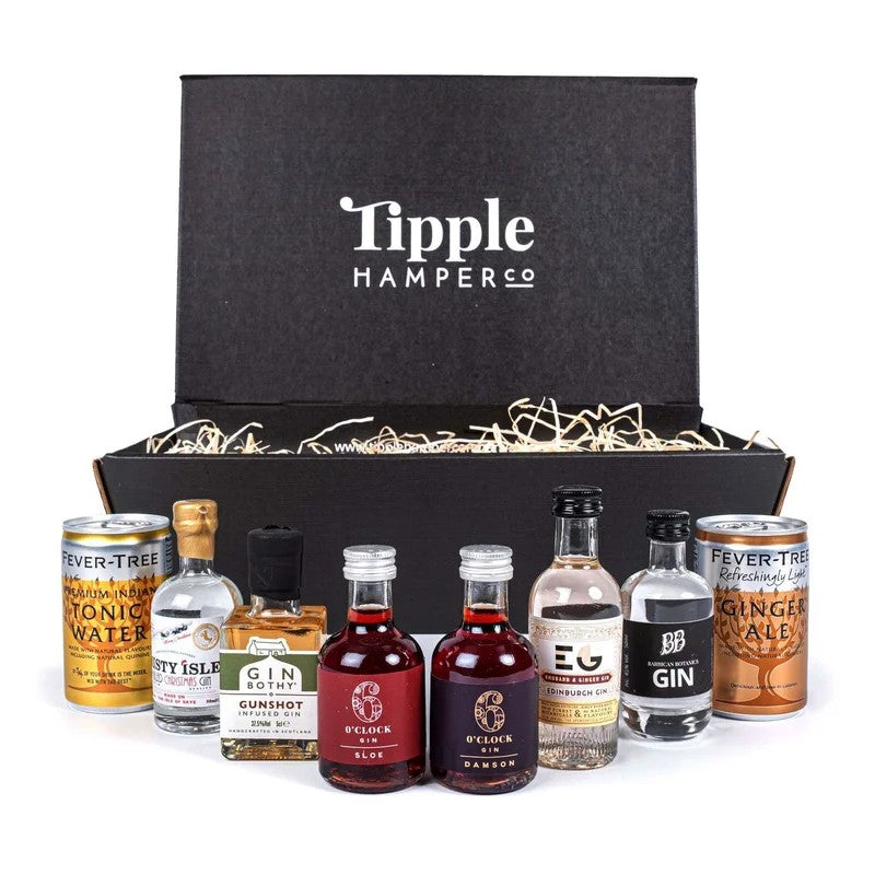 PremiumChristmasGinMiniaturesSelectionHamper–45%ABV